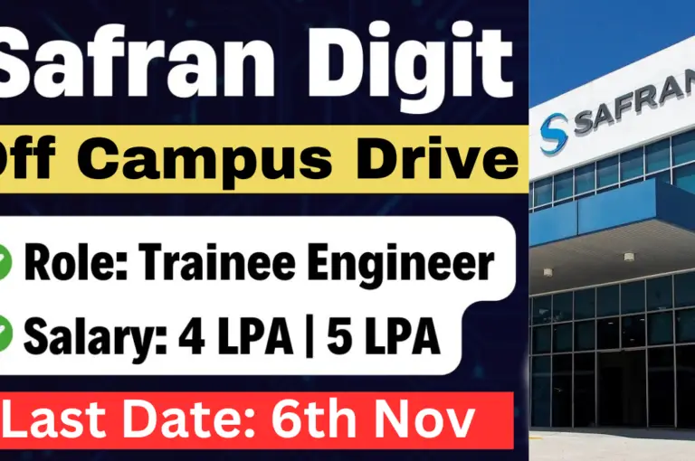 Safran Data Off Campus Drive For Freshers